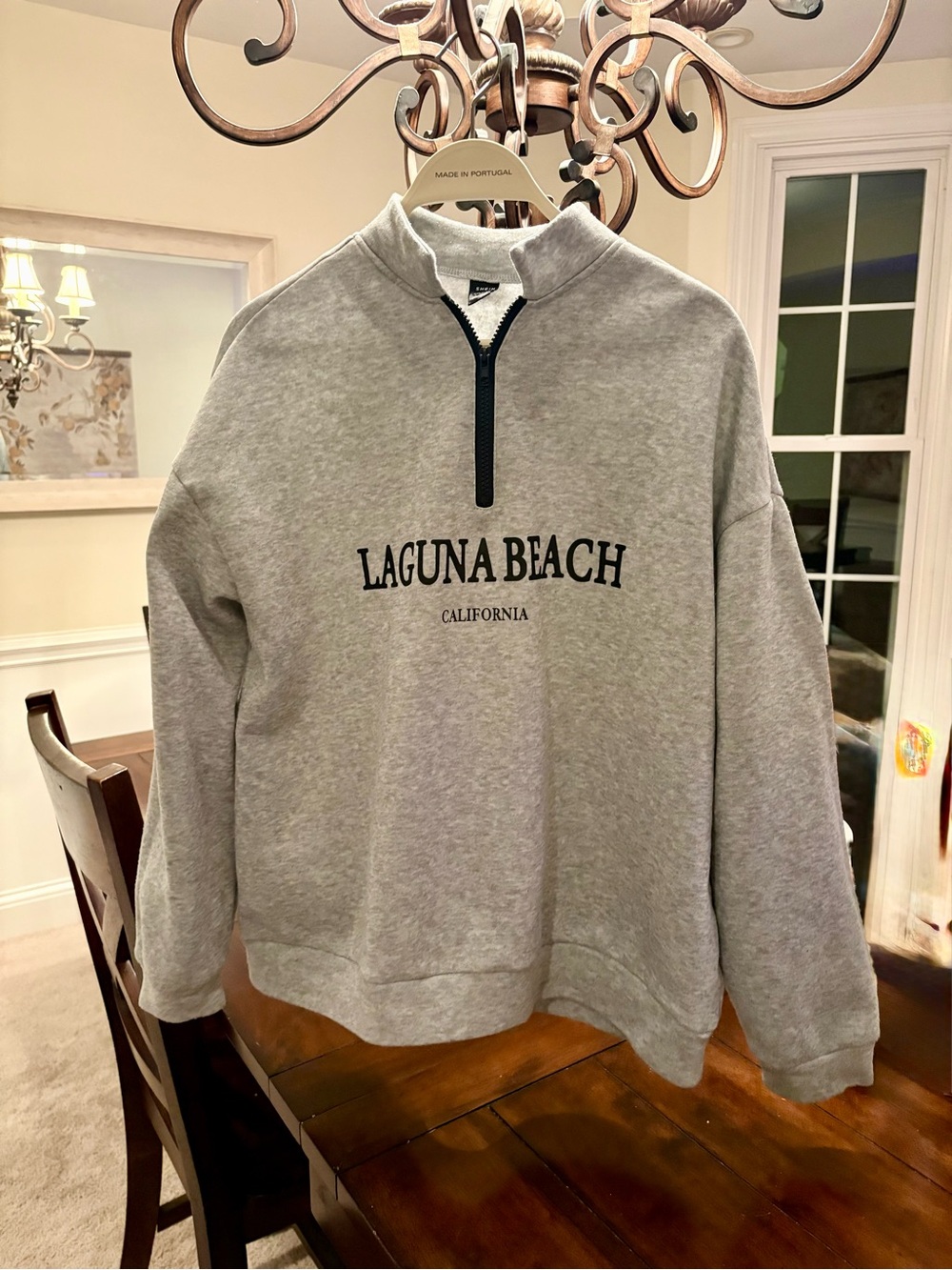 Laguna Beach California Grey Quarter-Zip Sweatshirt